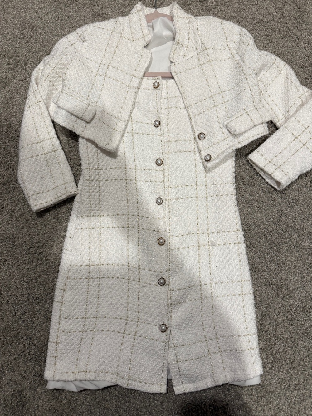 Girls tweed outfit set